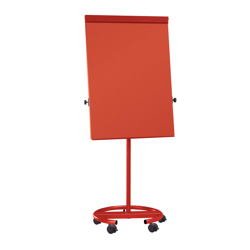 Office Flipchart with Round Base, Red