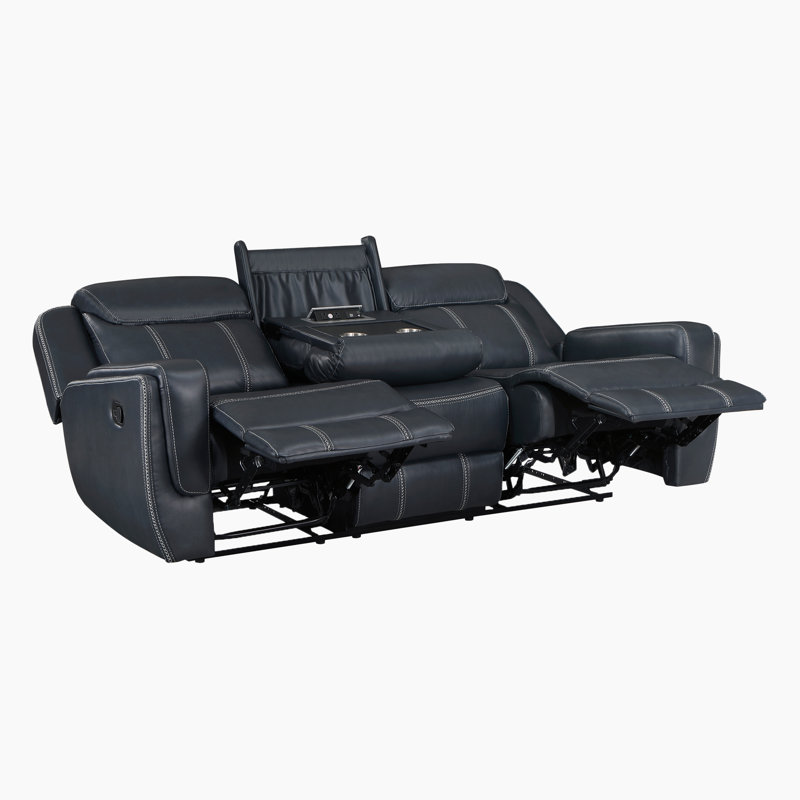 Ensemble de fauteuils inclinables 3 pièces en similicuir respirant Briara