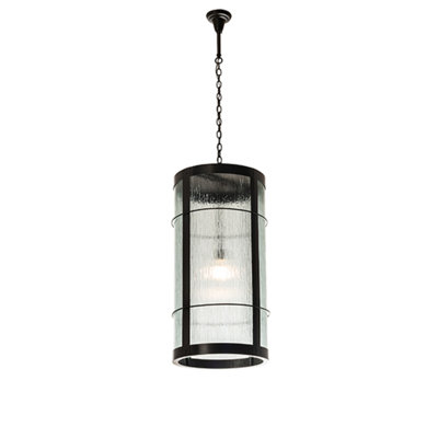 Luminaire suspendu cylindrique à 1 lumière Villa