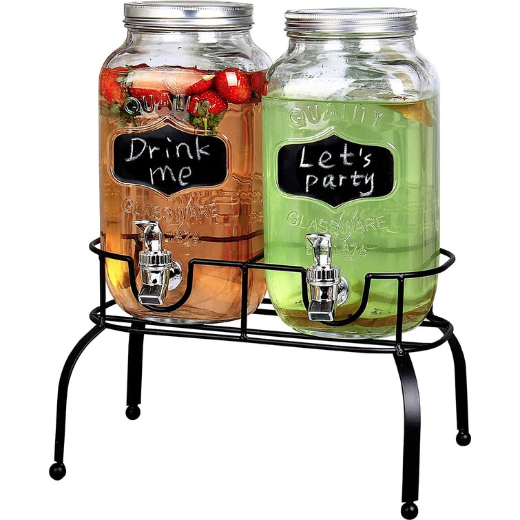 https://assets.wfcdn.com/im/90175759/resize-h755-w755%5Ecompr-r85/1412/141236409/Embo+Glass+Mason+Jar+Double+Drink+Dispenser+With+Leak+Free+Spigot+On+Metal+Stand+With+Embossed+Chalkboard+And+Chalk%2C+Clear%2C+1+Gallon.jpg