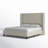 Beatrica Upholstered Wingback King Size Platform Bed,Cream-1799431277-1799431266