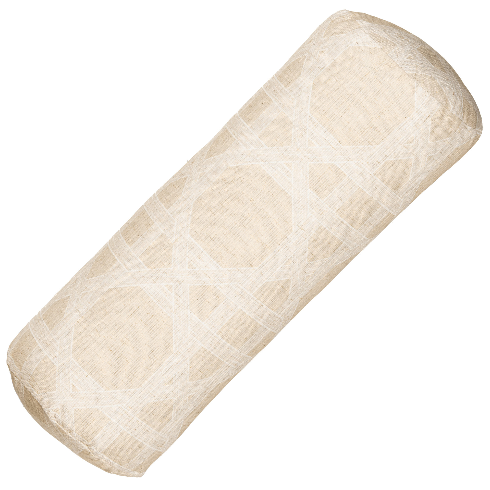 Big Basket Almond  Throw Pillow, Bolster 8"H x 21"W, Polyester