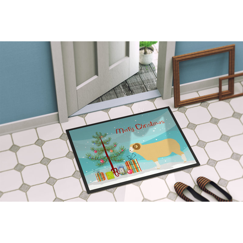 Ralon Non-Slip Christmas Outdoor Doormat, Rectangle 1'6 x 2'3"
