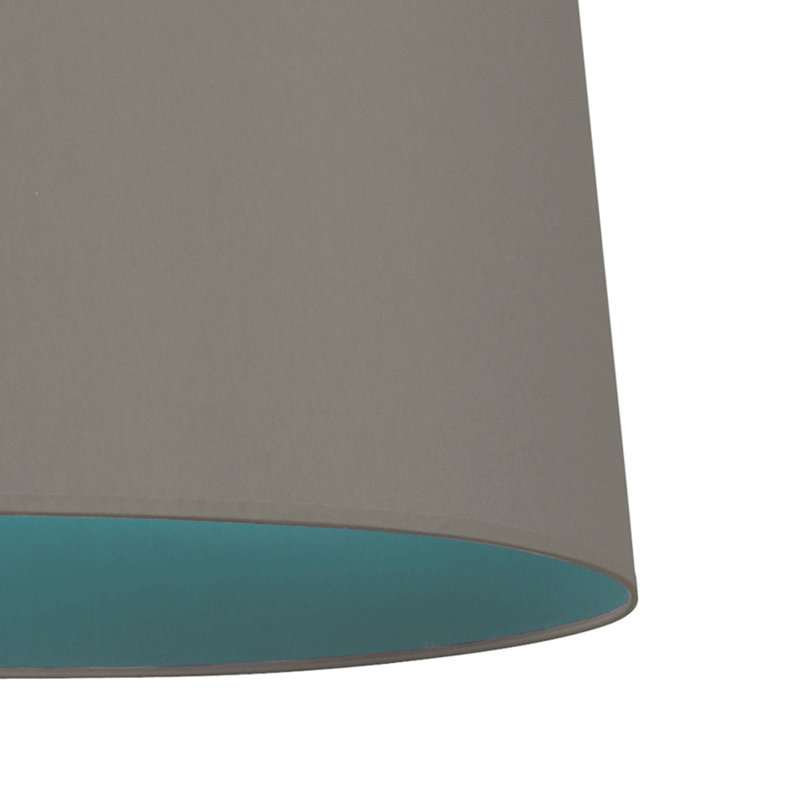 Custis 3 - Light Chandelier, Carter Gray/Mayo Teal Lining, Modern Brass