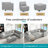 Ashbury Ivery 169.4'' Large U-Shaped Variable Sectional Couch Module Polyester Blend Sofa with Storage-1703748081