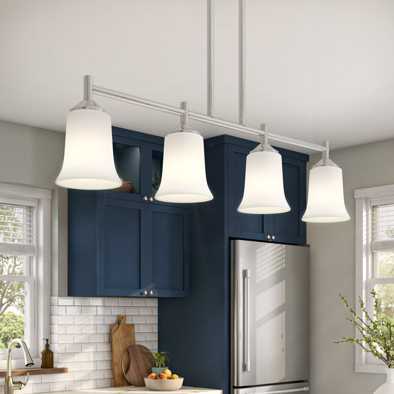 Alies 4 - Light Kitchen Island Pendant, Brushed Nickel