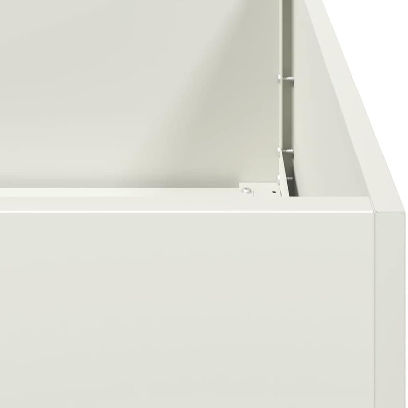 Metal Planter Box, White, 15.75" H x 78.74" W x 15.75" D