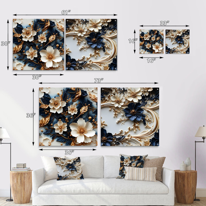 Victorian Opulence Marble, H 36 po x l 73 po