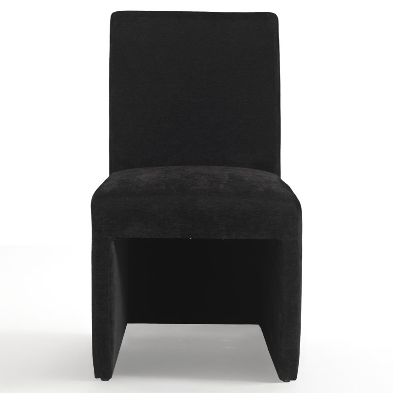 Upholstered Side Dining Chair, Black