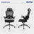 Nouhaus Ergonomic Office Chair High Back Adjustable Lumbar Support Headrest and Armrest, Comfy Desk Chairs Swivel Computer Gaming Chair Tilt Function-101514671
