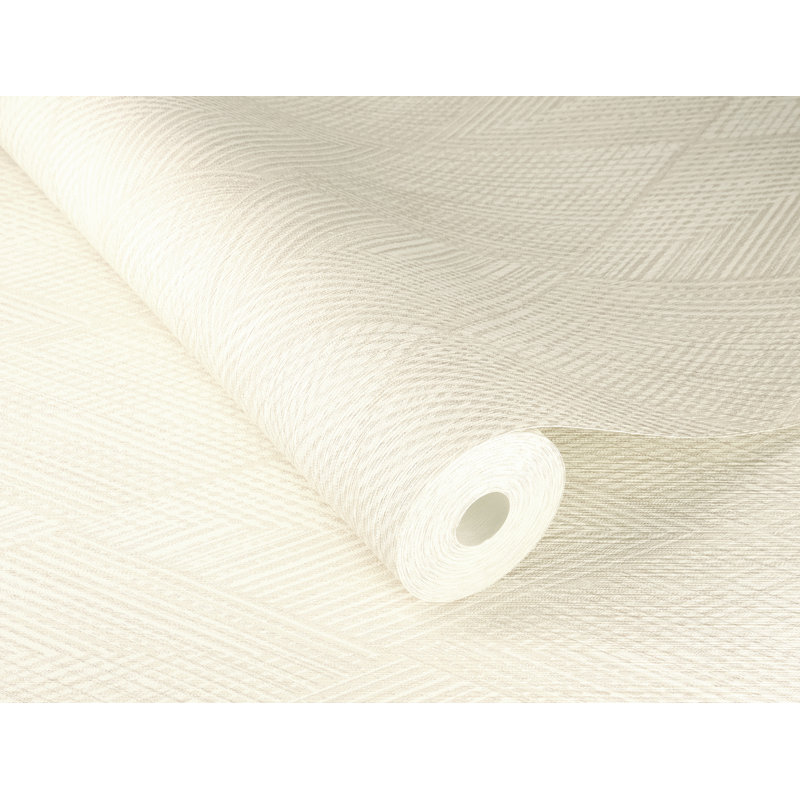 Papier peint géométrique ludique, Blanc