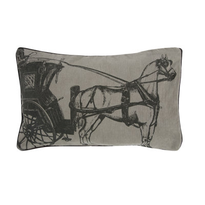 Equestrian Cotton Reversible Pillow Cover