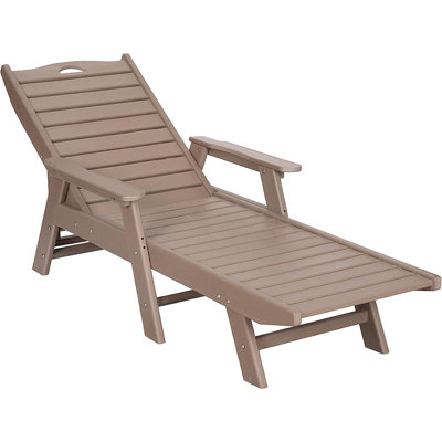 Outdoor Chaise Lounge Hdpe Reclining Chair 