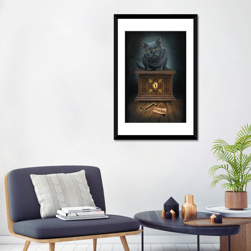«Pandora's Box», impression sur toile, H 32 po x l 24 po x P 1 po, Papier d'art encadré noir, Blanc