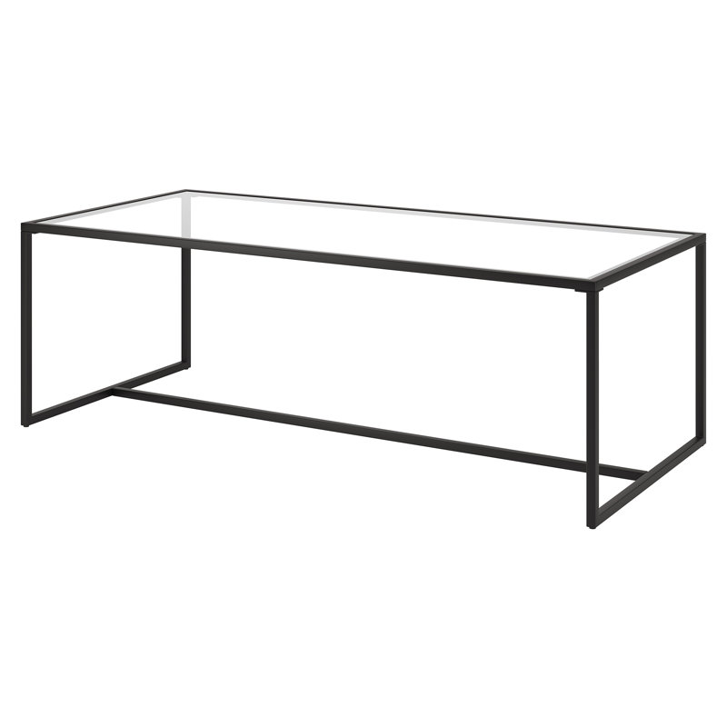 Pico Sled Coffee Table, Clear/Blackened Bronze