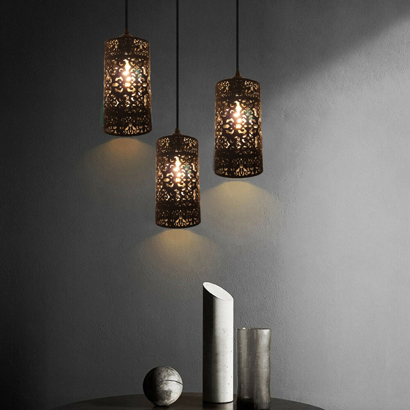 Hathcock 3 - Light Black Cluster Pendant
