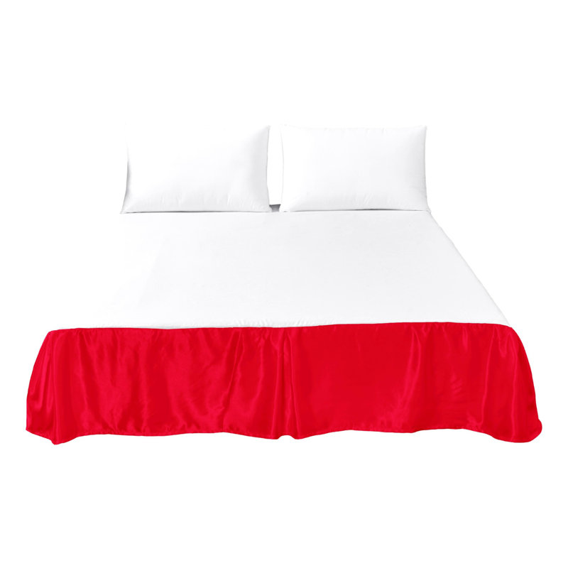Tailored Bed Skirt, California King, Red
