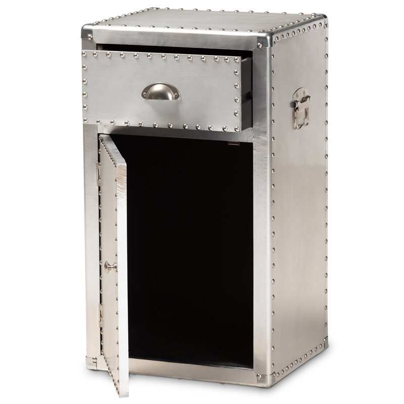 41.5cm W Metal Bedside Table
