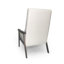 Chaise en similicuir blanc neige de style Mid-Century, soutenue par du bois d'hévéa pour le salon-1845326764