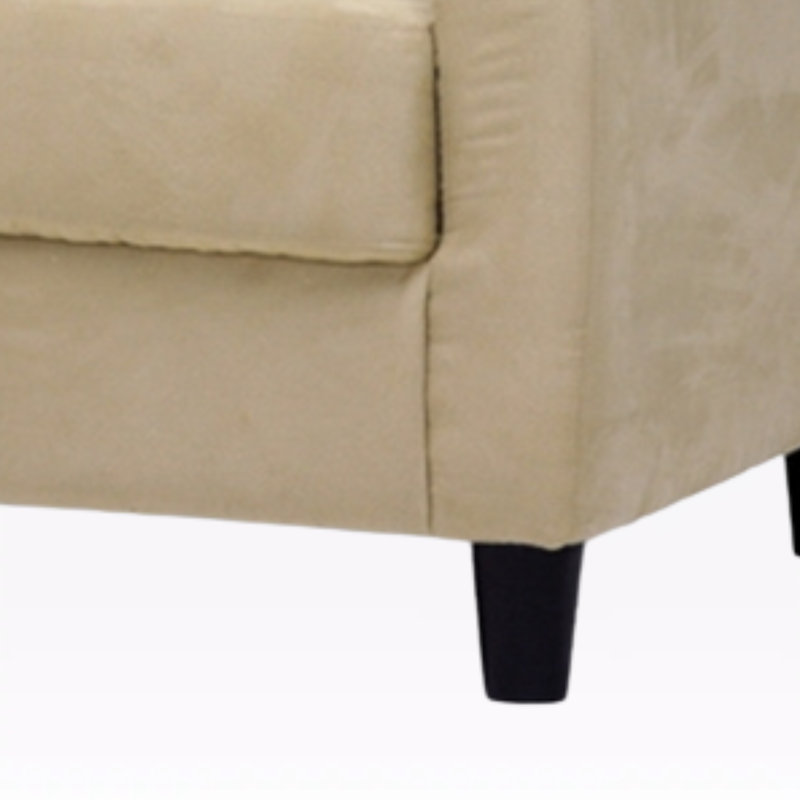 Fauteuil Marquis avec pieds cylindriques effilés en plastique noir, H 33 po x l 31 po x P 30 po
