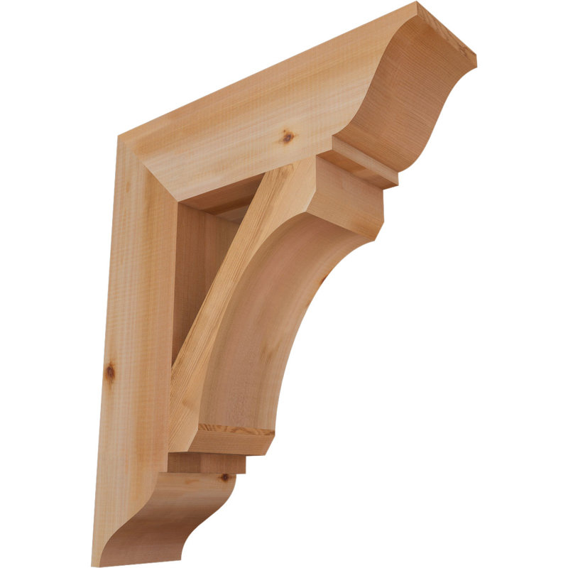 Support en bois rustique traditionnel BKTLEC01, Cèdre rouge de l'Ouest (lisse), H 26 po x l 5,5 po x P 22 po