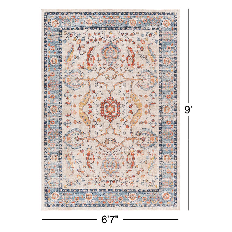 Robert Oriental Rug, Rectangle 6'7" x 9'