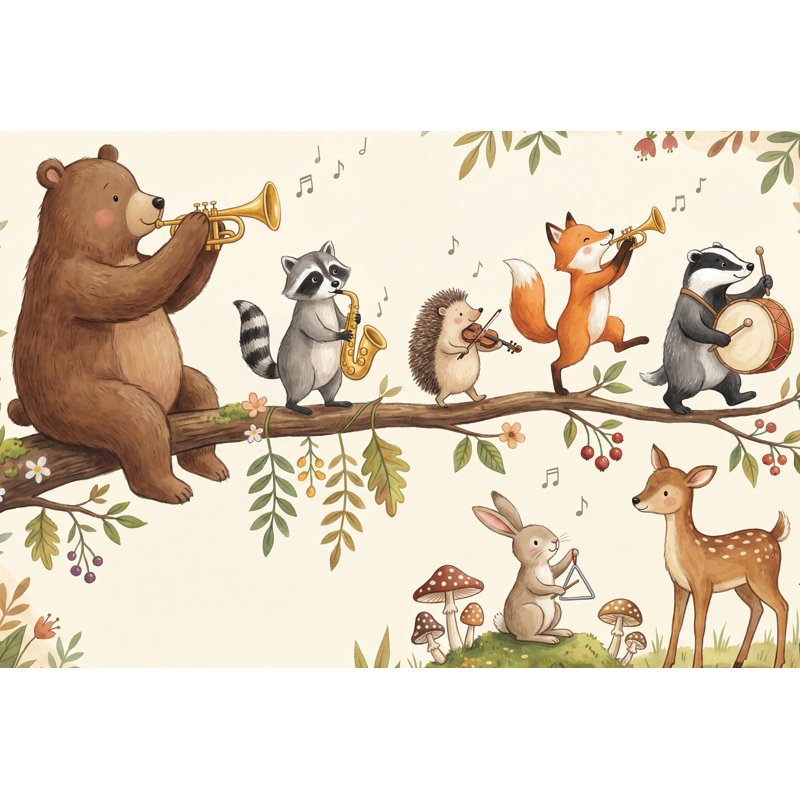 Papier peint animaux fantaisistes, nature, forêt, Peler et coller, 200 po x 120 po