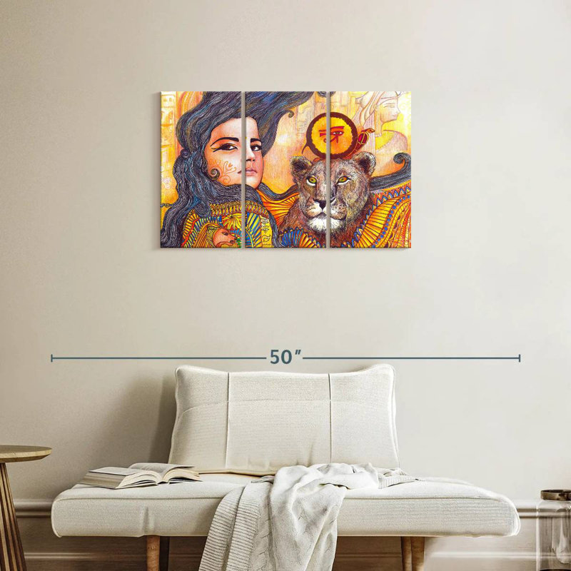 Déesse Leisha Sekhmet, H 20 po x l 33 po