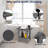 HDPE Waterproof Shower Stool – All-Weather Indoor/Outdoor Bench with Storage Shelf – Multipurpose Leg Shaving Seat & Side Table-1962831153