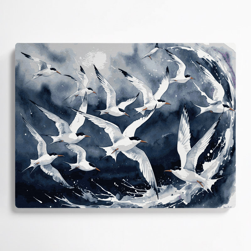 Art mural en métal oiseaux, H 16 po x l 20 po