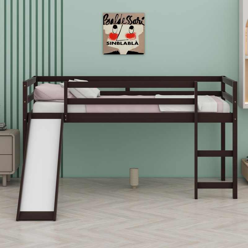 Loft Bed With Slide, Espresso