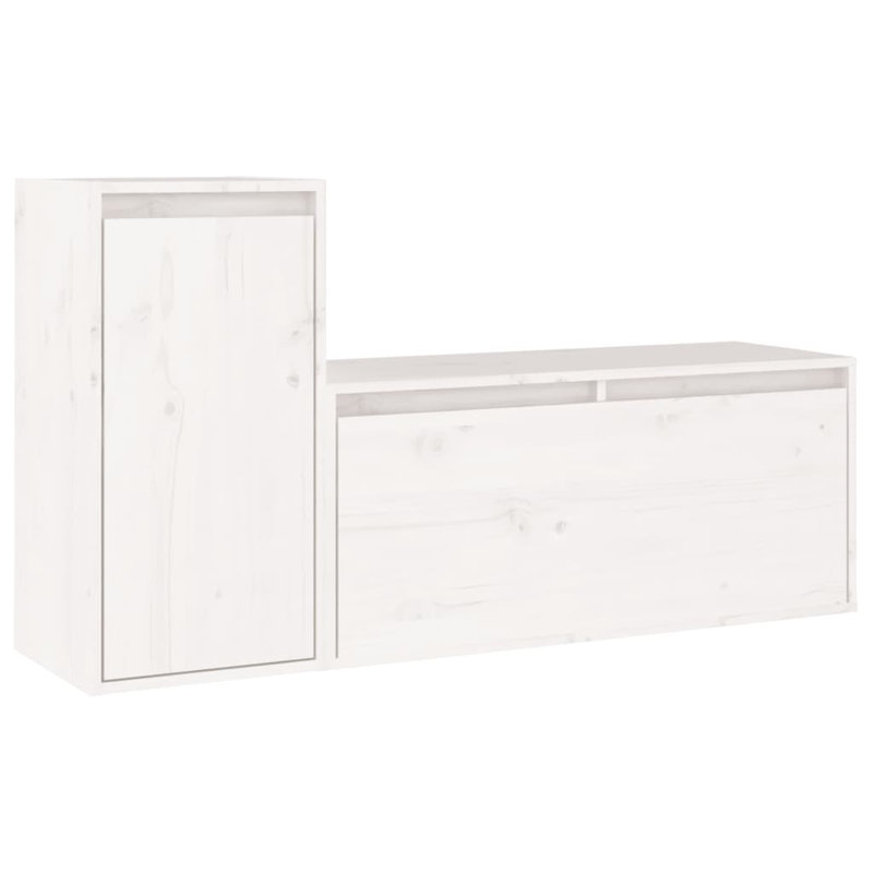 Glicerio Unfinished Entertainment Centre, White
