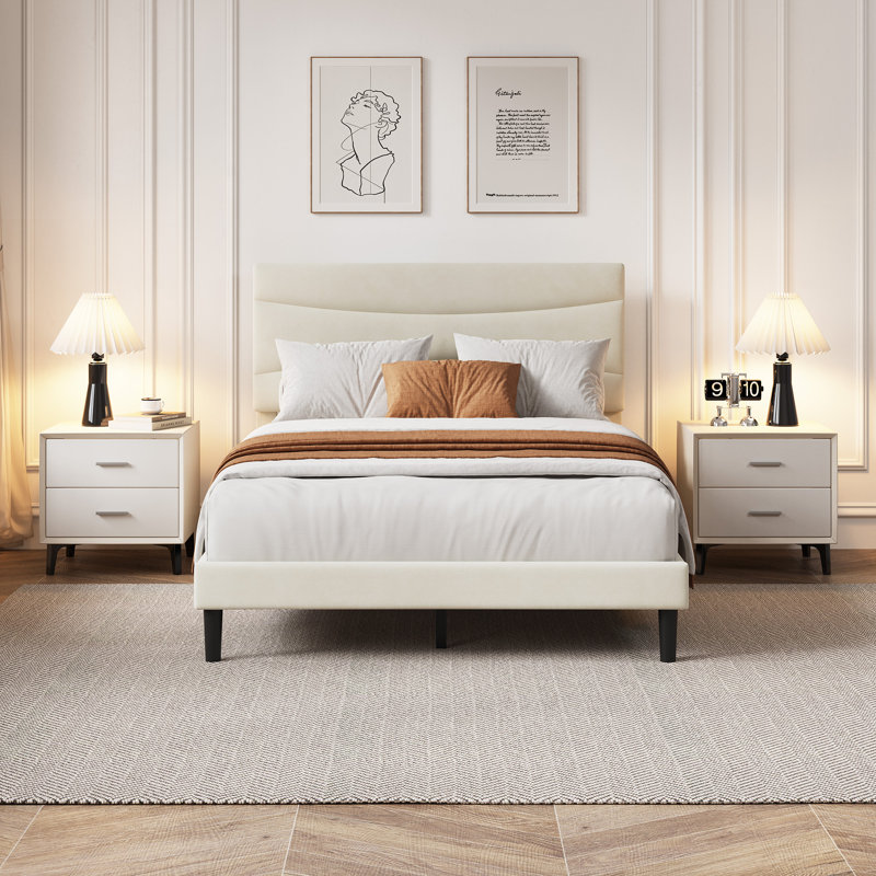 Bed, Beige