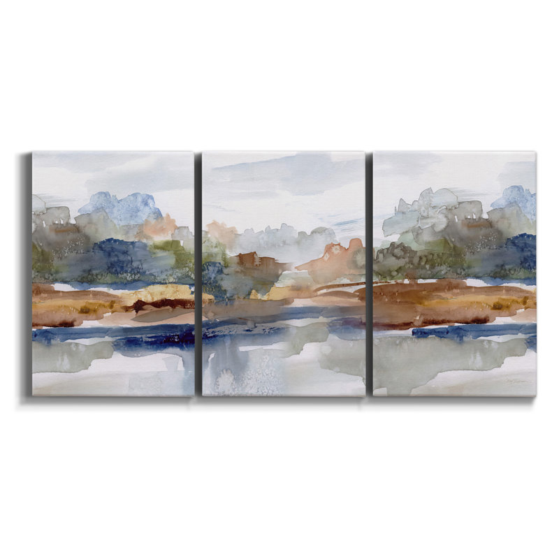 Silent Mountain II - Toile encadrée multi-pièces, H 36 po x l 72 po x P 2 po