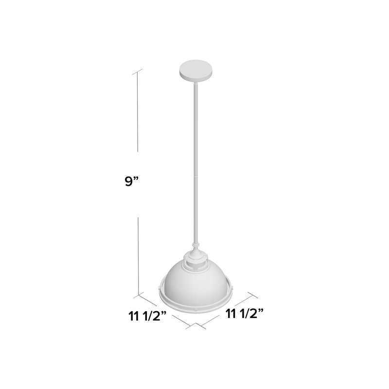 Amelia 1 - Light Single Dome Pendant, Polished Antique Nickel