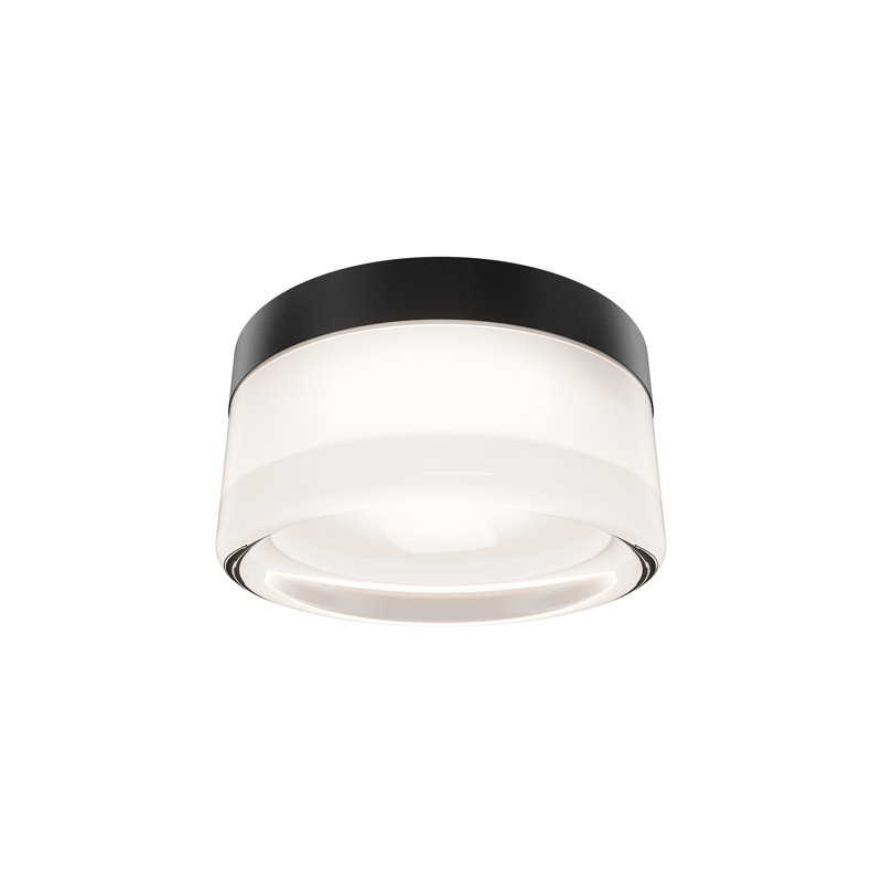 Balto II Dimmable LED Outdoor/Indoor Flush Mount With Built In Color Temperature Switch from 2700K/3000K/3500K/4000K, Black