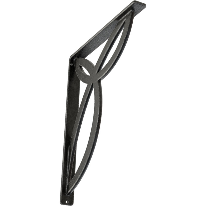 Support en fer forgé Versailles, Étain antique, H 15 po x l 1,5 po x p 12 po