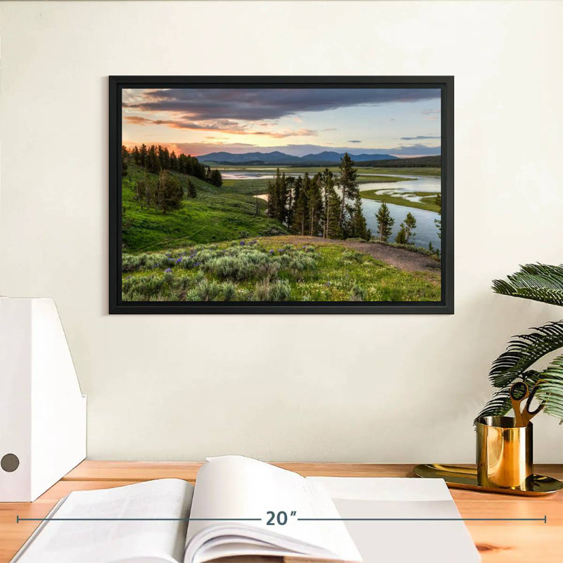 Hayden Valley Hills, Cadre flottant noir, 13 po x 9 po
