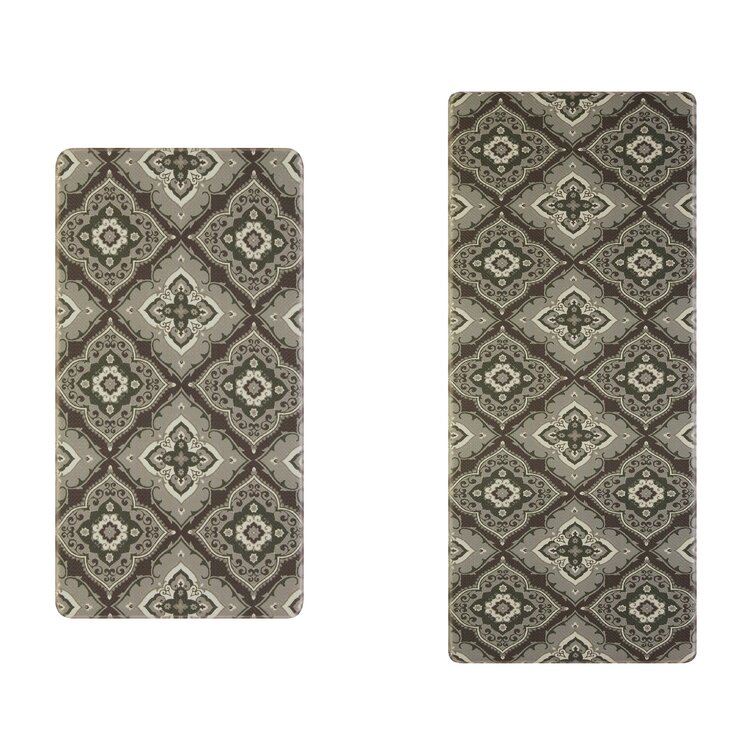 2 Piece Wellness Anti-Fatigue Mat Set Laura Ashley Color: Light Gray