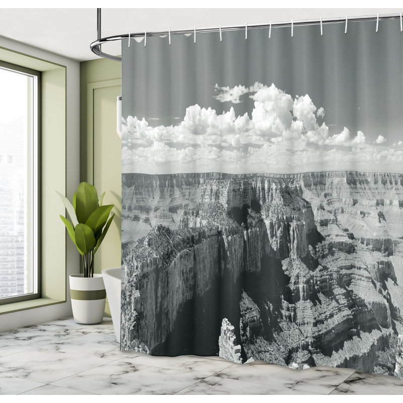 Maison nostalgique Photo de l'ensemble de rideaux de douche Cloud, H 84 po x l 69 po