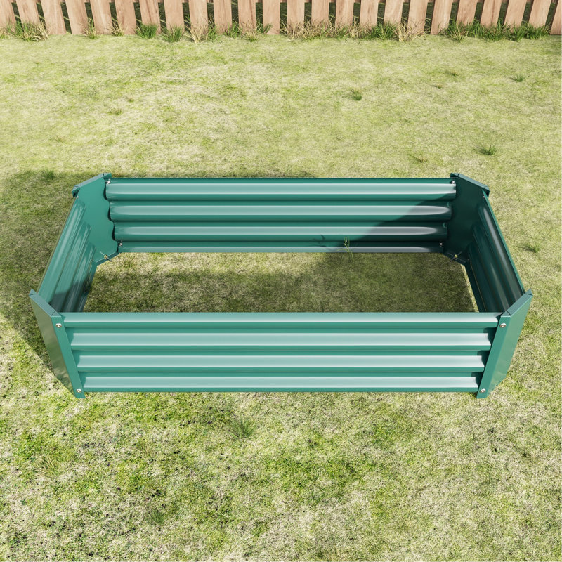 Metal Raised Garden Bed Rectangle 421Ft For Herbs, Vegetables, , Rust - Proof Planter Plants,, 11.79" H x 47.31" W x 23.86" D