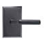 Bravura 846-G1 Knurled Passage Lever on Beveled Rectangular   Rose in Matte Black