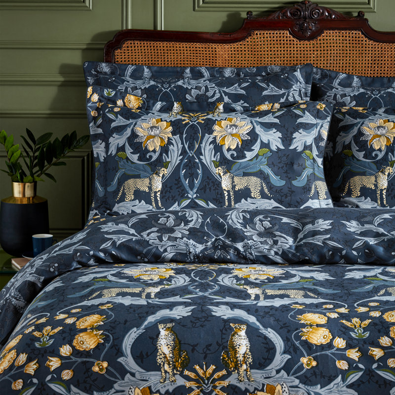 Cotton Floral Duvet Cover Set with Pillowcases, Single - 1 Standard Pillowcase