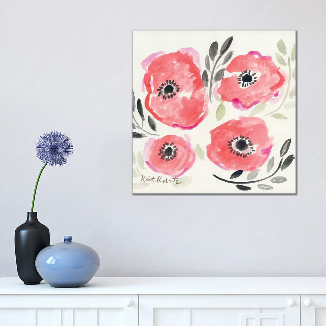 Poppies In by Kait Roberts - Wrapped Canvas Gallery-Wrapped Canvas GiclÃ©e
