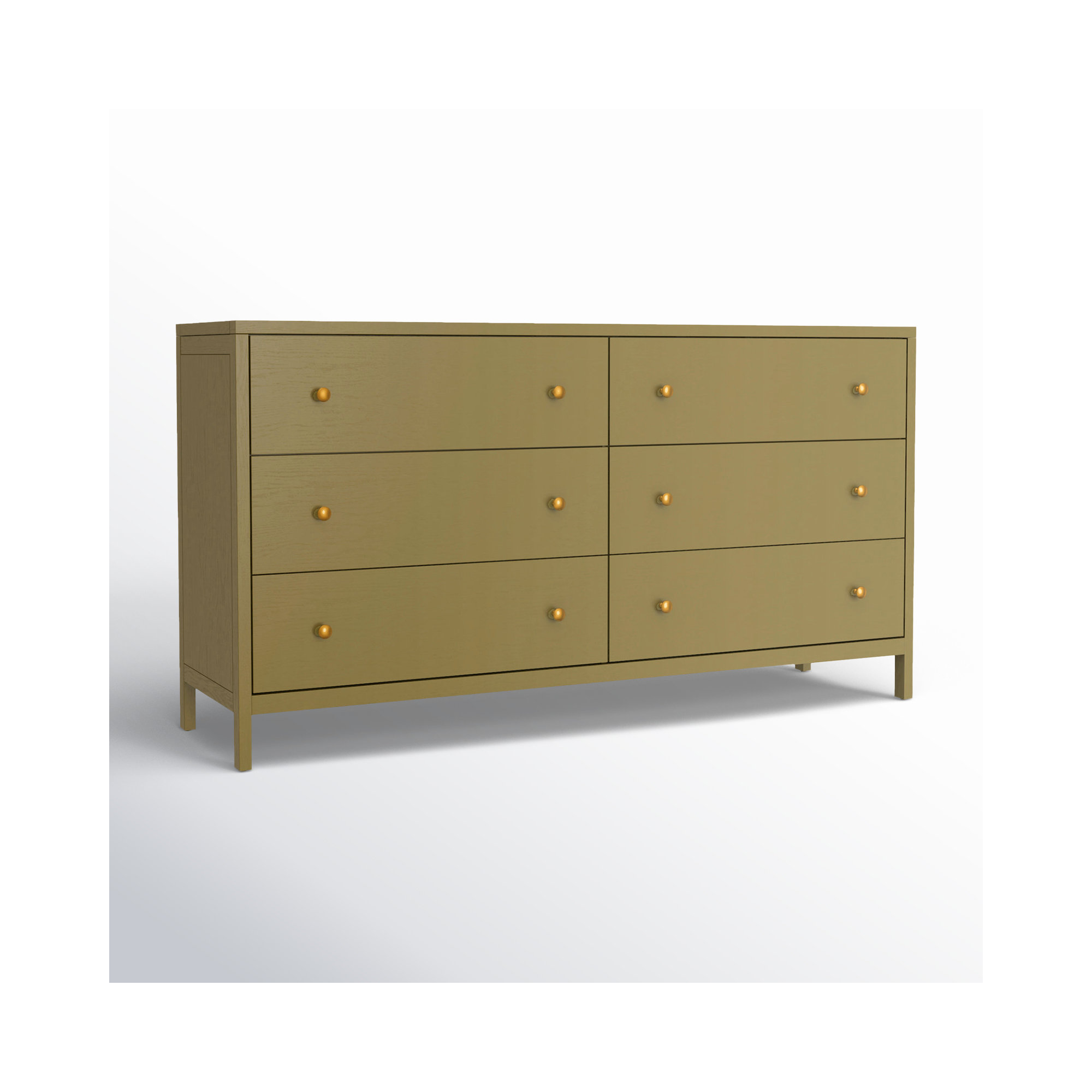 Gracie 6 - Drawer Dresser, Olive Green