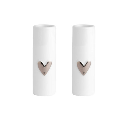 Love Heart Mini Vases - Set of 2
