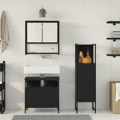 Bathroom Furniture Set With Door 3 Pcs 33 X 33 X 120.5 Cm
