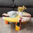 Multicolor Round Modern 3 Legged Coffee Table