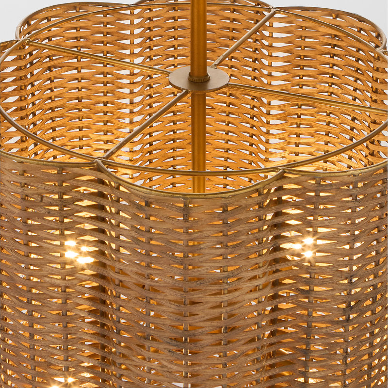 Luminaire suspendu Boracay, Laiton vieilli, Brun