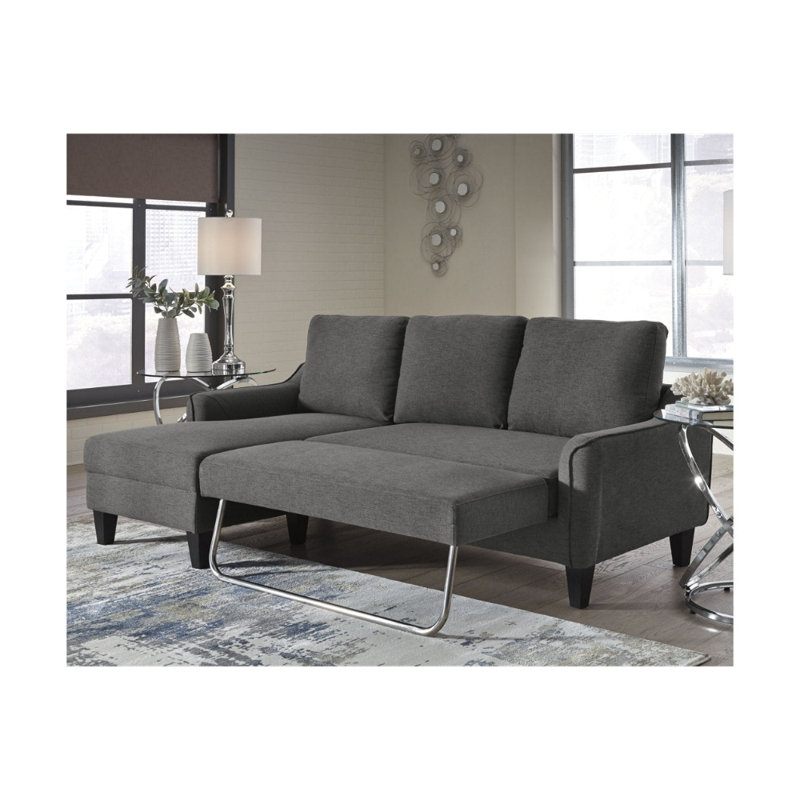 Canapé-lit et chaise longue 84,25 po Heily, Polyester gris